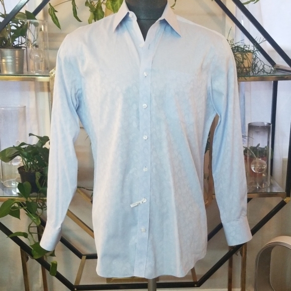 J. Hilburn Other - J. Hilburn light blue paisley mens dress shirt